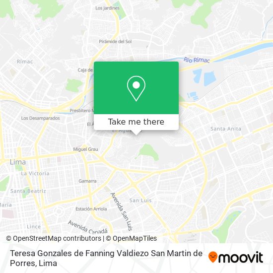 Mapa de Teresa Gonzales de Fanning Valdiezo San Martin de Porres