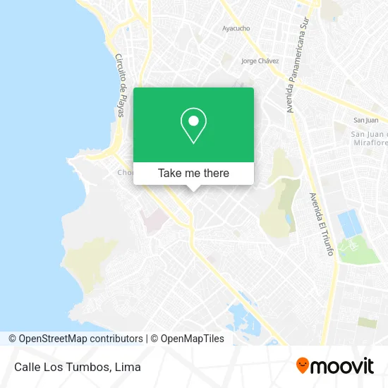 Calle Los Tumbos map