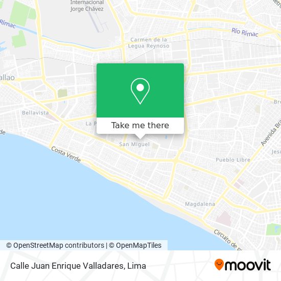 Mapa de Calle Juan Enrique Valladares