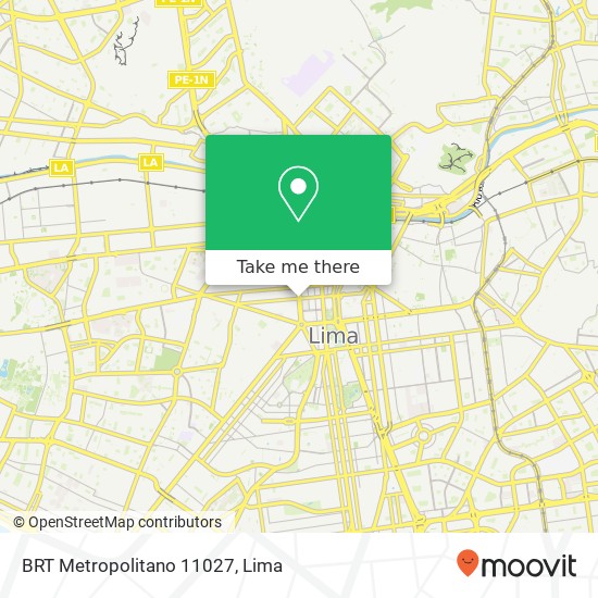 BRT Metropolitano 11027 map