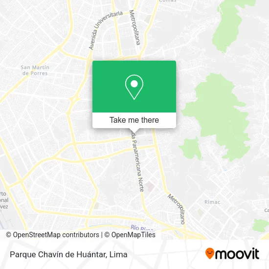 Mapa de Parque Chavín de Huántar