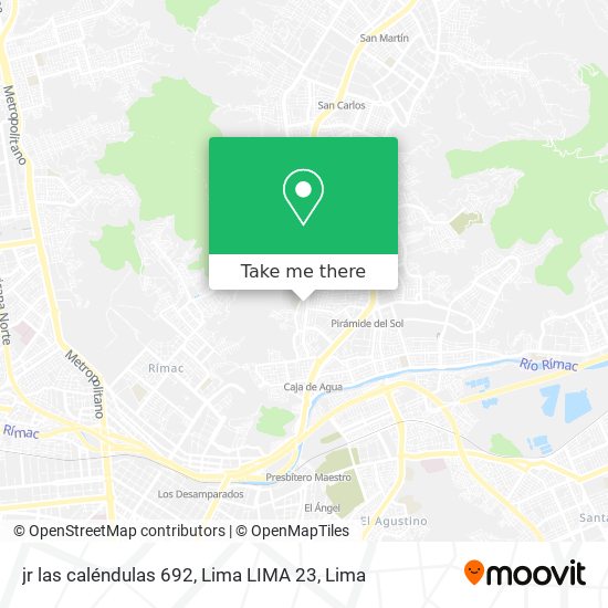 Mapa de jr las caléndulas 692, Lima LIMA 23