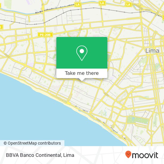 BBVA Banco Continental map