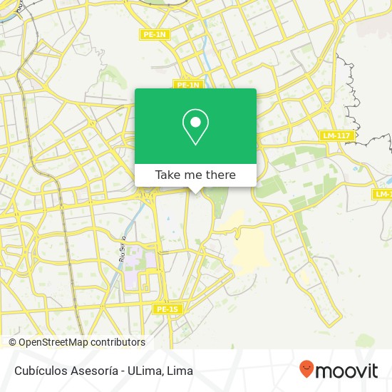 Cubículos Asesoría - ULima map