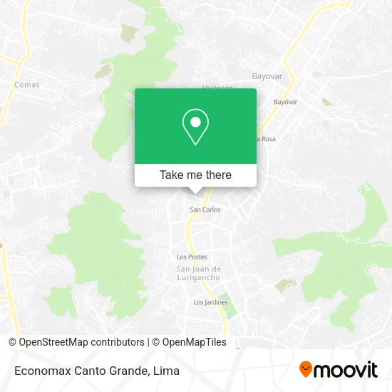 Economax Canto Grande map