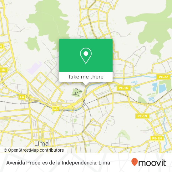 Avenida Proceres de la Independencia map