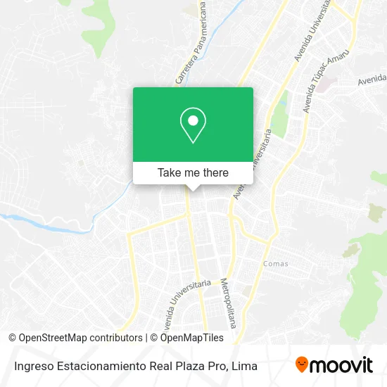 Ingreso Estacionamiento Real Plaza Pro map