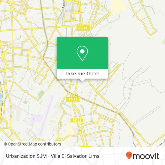 Urbanizacion SJM - Villa El Salvador map