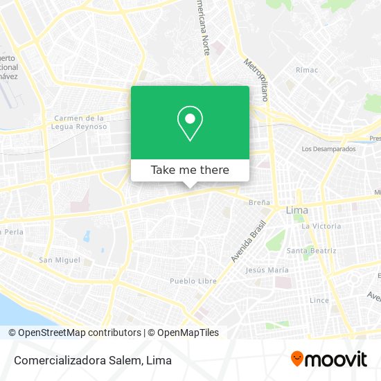 Mapa de Comercializadora Salem