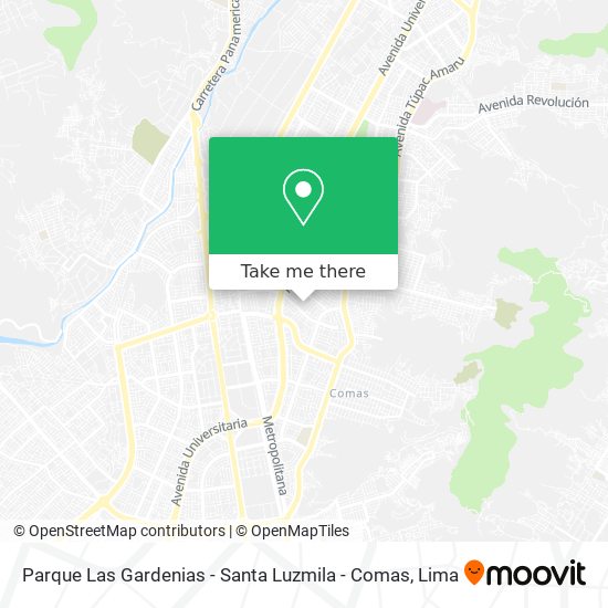 Mapa de Parque Las Gardenias - Santa Luzmila - Comas
