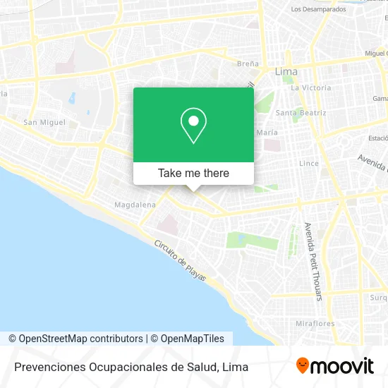 Mapa de Prevenciones Ocupacionales de Salud