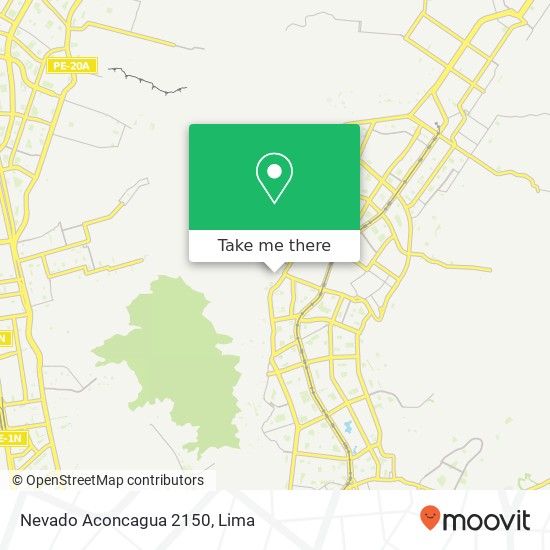 Nevado Aconcagua 2150 map