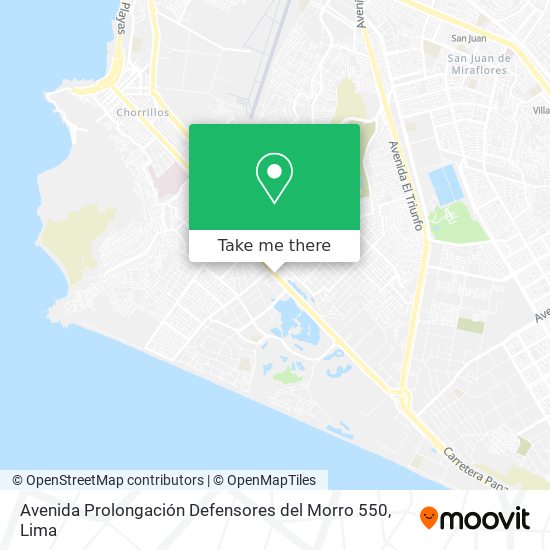 Mapa de Avenida Prolongación Defensores del Morro 550