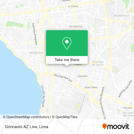 Gimnasio AZ Line map