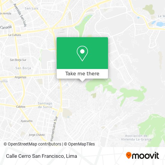Mapa de Calle Cerro San Francisco