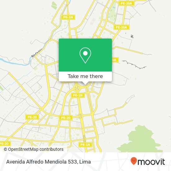 Avenida Alfredo Mendiola 533 map