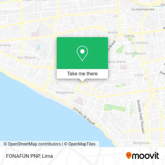 Mapa de FONAFUN PNP