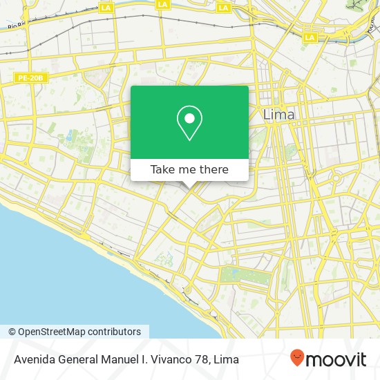 Avenida General Manuel I. Vivanco 78 map
