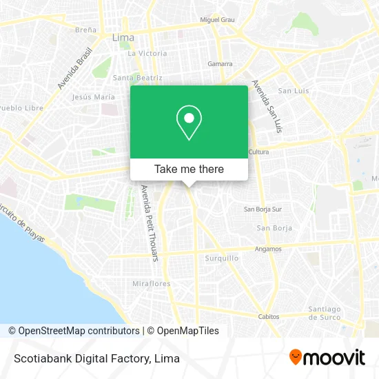 Mapa de Scotiabank Digital Factory