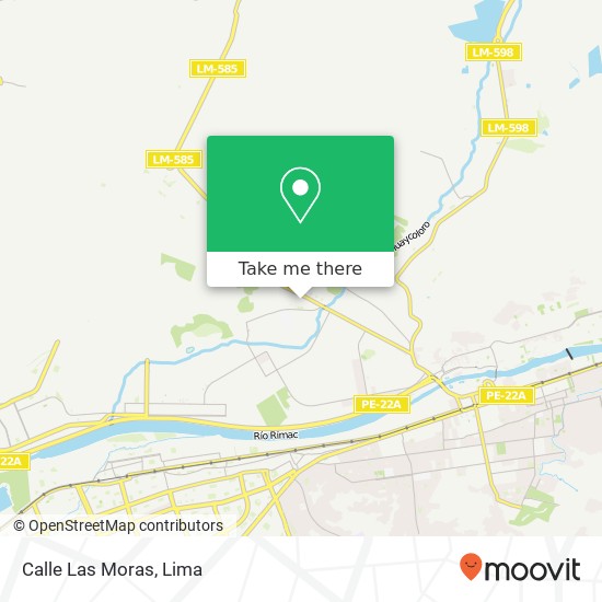 Mapa de Calle Las Moras