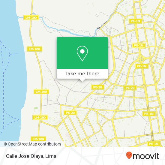 Mapa de Calle Jose Olaya