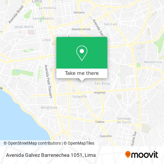 Avenida Galvez Barrenechea 1051 map