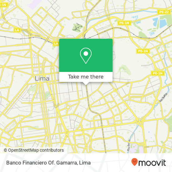 Banco Financiero Of. Gamarra map