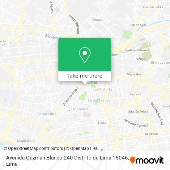 Avenida Guzmán Blanco 240 Distrito de Lima 15046 map