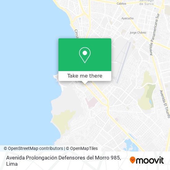 Avenida Prolongación Defensores del Morro 985 map