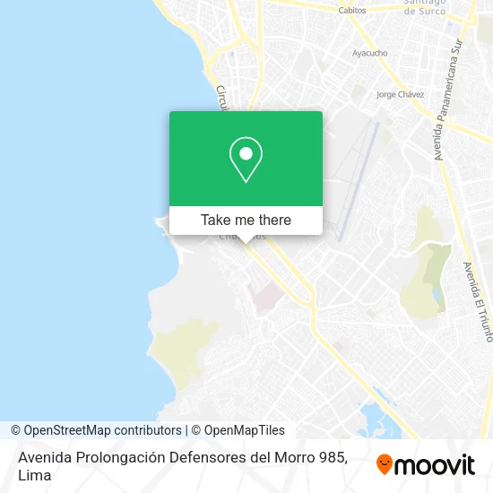 Mapa de Avenida Prolongación Defensores del Morro 985