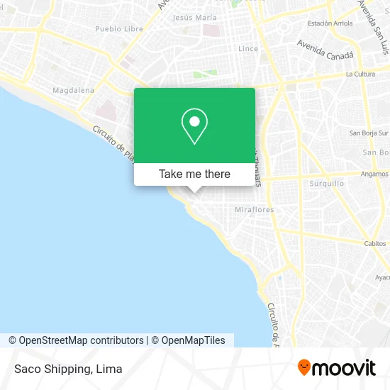 Saco Shipping map