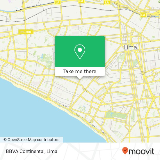 BBVA Continental map