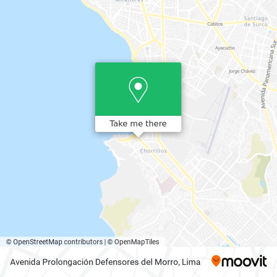 Avenida Prolongación Defensores del Morro map