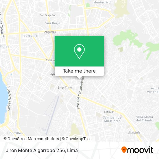 Jirón Monte Algarrobo 256 map
