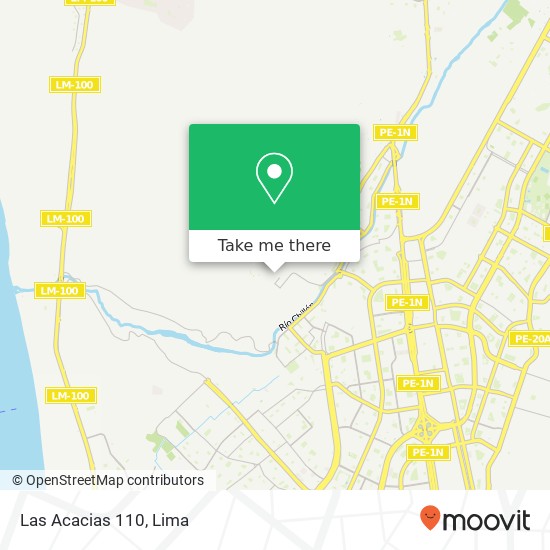Las Acacias 110 map