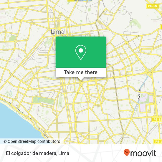 El colgador de madera map