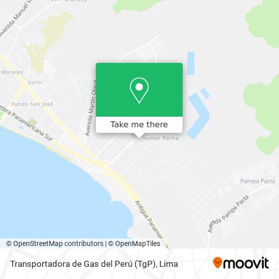 Transportadora de Gas del Perú (TgP) map