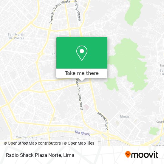 Mapa de Radio Shack Plaza Norte