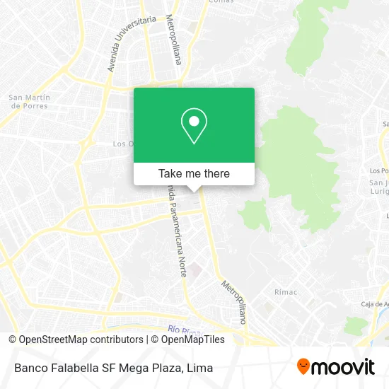Mapa de Banco Falabella SF Mega Plaza