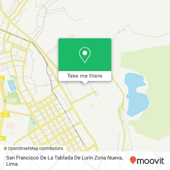 San Francisco De La Tablada De Lurin Zona Nueva map