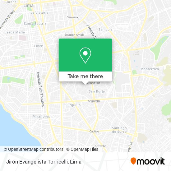 Jirón Evangelista Torricelli map