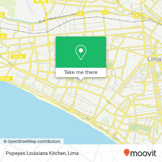 Mapa de Popeyes Louisiana Kitchen