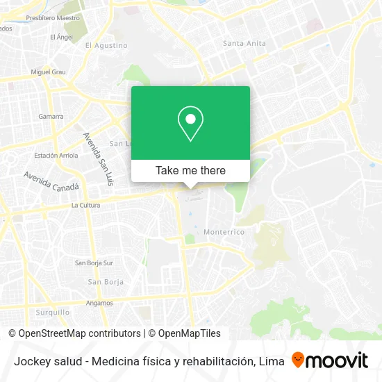 Mapa de Jockey salud - Medicina física y rehabilitación