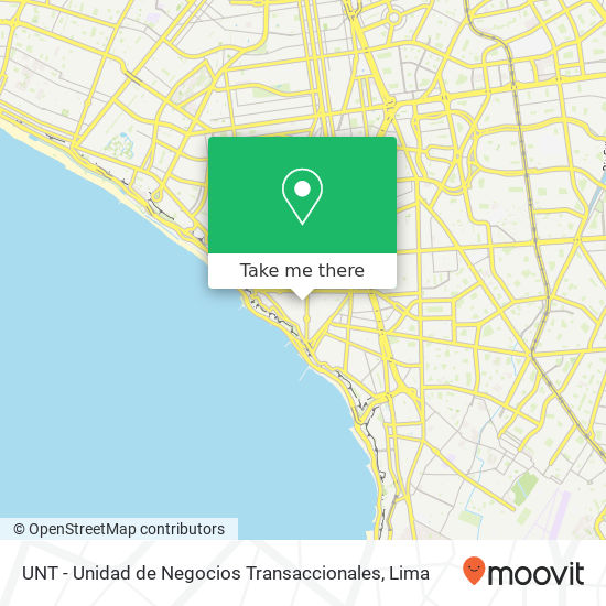 UNT - Unidad de Negocios Transaccionales map