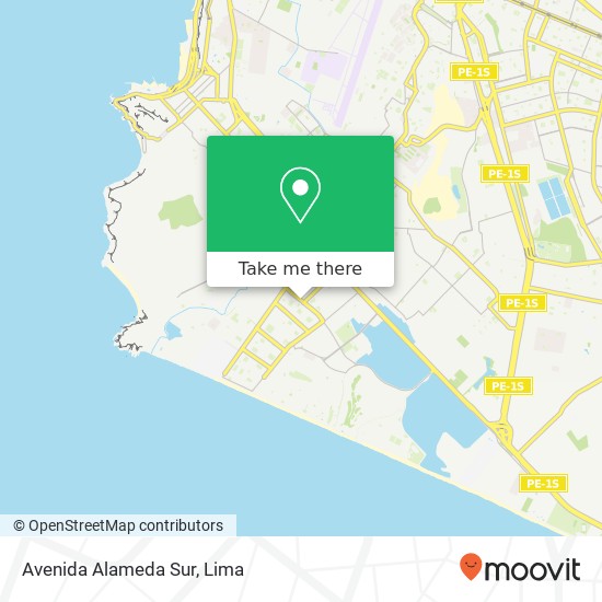 Mapa de Avenida Alameda Sur