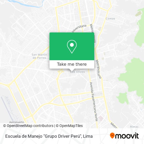 Escuela de Manejo "Grupo Driver Perú" map