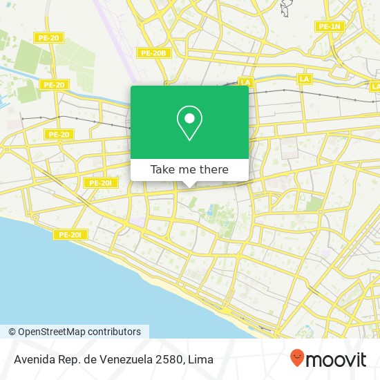 Avenida Rep. de Venezuela 2580 map