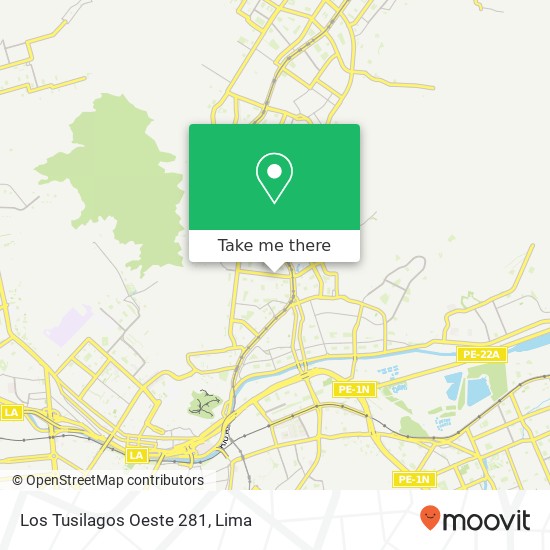 Los Tusilagos Oeste 281 map