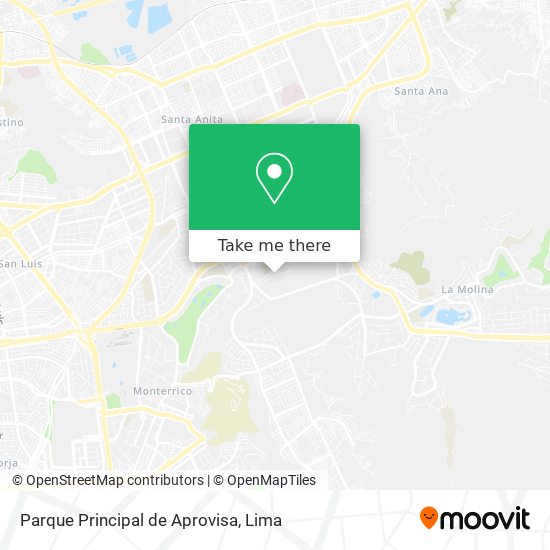 Parque Principal de Aprovisa map