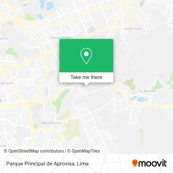 Parque Principal de Aprovisa map